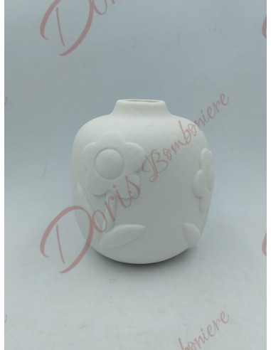 Faveurs de mariage vase en porcelaine blanche avec fleur design moderne