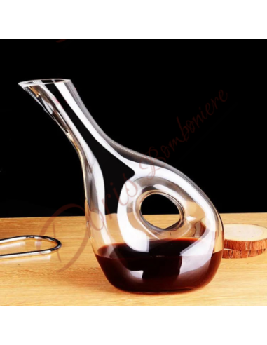 Bomboniere matrimonio decanter tema vino in vetro cristallo moderno elegante