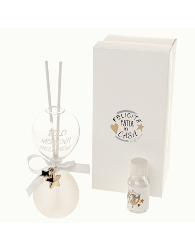 Hourglass-shaped perfume favors with star application, universe-constellation theme, h 16.5 cm