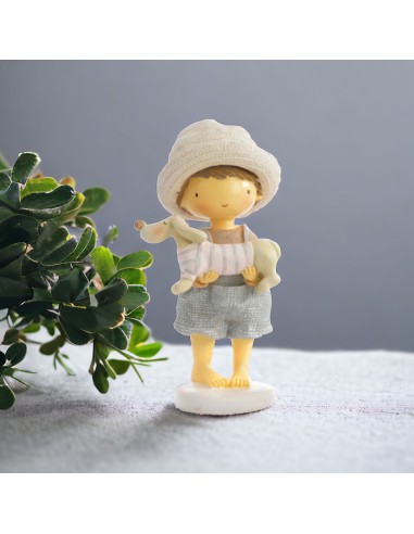 Funny child favor with sweet dog and hat 11.5 cm