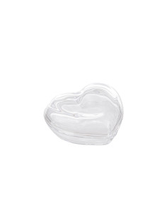 Faveur coeur en verre économique, support d'ornement en verre 11,5x10x5 cm