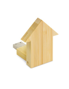 Clé USB en forme de maison en bambou Natural Elegance de 32 Go pour toutes les occasions