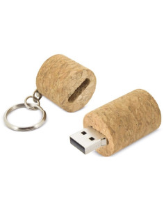 Technological Favor Keychain 32 GB USB Stick with Cork Stopper