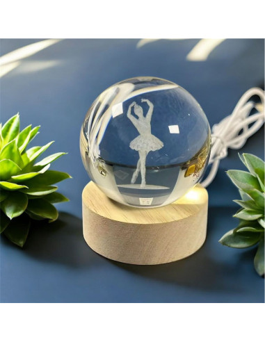 Nützliche LED-Lampe für Hochzeiten mit Ballerina, 8 x 8 x 10 cm, Kommunion, Konfirmation, Taufe, Kollektion 2025