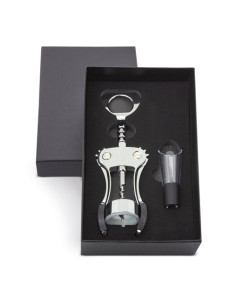 Useful wedding favor with bottle opener and wine pourer gift box