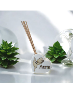 Personalized Marmorino Diffuser with Wooden Ballerina Baptism Communion Confirmation