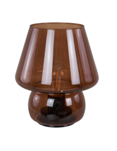 Favor Lamp in Red Mahogany Glass  Elegance and Unique Style for the Home