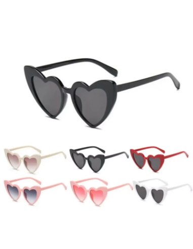 Gadget lunettes en forme de coeur pour adultes couleur de votre choix pour fête de mariage