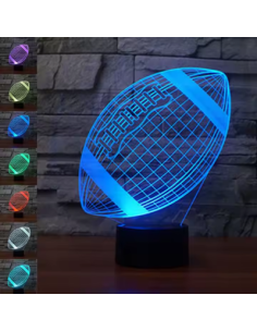 Rugby-Lampe mit 3 Bällen, Sportgeschenk für sportliche Anlässe, Kommunion, Konfirmation