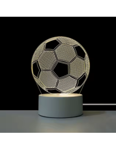 Soccer ball 3D LED lamp party favor for sports enthusiasts, communion, confirmation, gadget